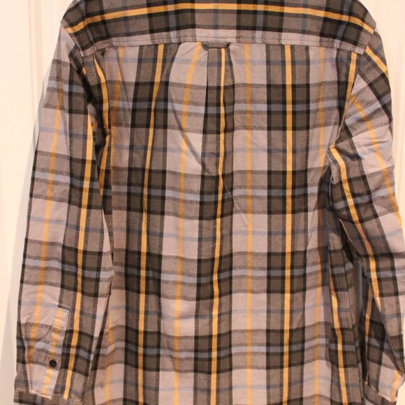 2/$25 🏷 Rip Zone Blue & Brown Plaid Flannel Button Up Men's M - Picture 4 of 5